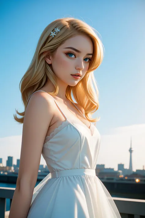 (NO NSFW), Beautiful young blonde, Elle Fanning, long hair, blue eyes, extremely white skin, poor girl, dirty scratched tiny dress, pawg, big booty, short old dress, white dress, background Paris in the middle ages, full body ((Extreme detail)), (Ultra-detailed), Best Quality, The ultra-Highres, (8K, Raw foto, Masterpiece, realisitic, Photorealistic:1.4), 8K UHD, DSLR, absurderes, Ray traching, High quality textures, intriciate detail, detailed texture, finelydetail. photo of a girl. She runs. She runs through the streets of a snow city. Outdoor Activities in Sassi of Matera. Beautiful perfect face. , real pores, from back, looking back at the viewers, Best Quality, Fine details, {{Masterpiece, Best Quality, super detailed CG, Unity 8k wallpaper, Cinematic lighting, lens flares}}. with medium blond hair, White-skinned, night scene, Facade of the cathedral