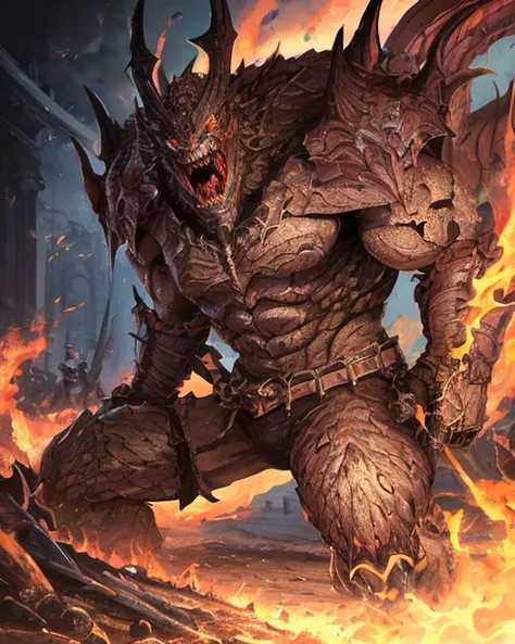 monster, battle,, masterpiece, best quality,