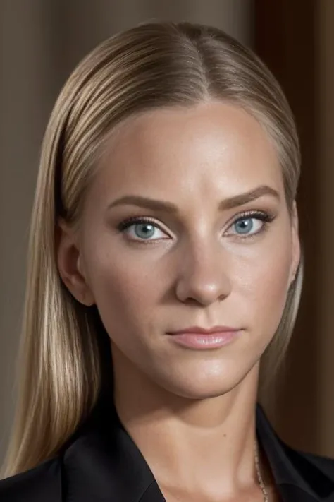 (RAW, analogue, Nikon Z 14mm ultra-wide angle lens, award-winning glamour photograph, ((best quality)), ((masterpiece)), ((realistic)), skin pores, subsurface scattering, radiant light rays, high-res, detailed facial features, high detail, sharp focus, smooth, aesthetic, extremely detailed, (extremely detailed eyes, extremely detailed iris), extremely detailed hair, extremely detailed skin, extremely detailed clothes, octane render, photorealistic, realistic, post-processing, max detail, realistic shadows, roughness, natural skin texture, real life, ultra-realistic, photorealism, photography, 8k UHD, photography, hdr, intricate, elegant, highly detailed, sharp focus, stunning, beautiful, gorgeous), (photorealistic), (realistic), h3ath3rm0rri5 in a suit, (black blazer1.2), standing in front of a desk, full body, blonde hair, blue eyes, indoors, oval office, white house, windows, upper body, morning, bright, <lora:Heather_Morris_PMv1_Lora:1.3>,