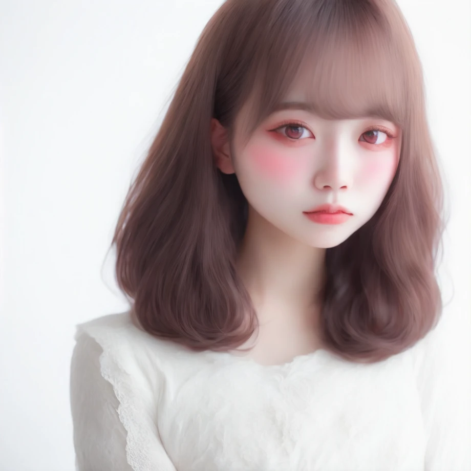 (masterpiece, best quality,:1.2)
1girl, (solo:1.3) small breasts, (cowboy shot,:1.3)
(waifu, realistic, real life, exceptional, best aesthetic, new, newest, best quality, masterpiece:1.2)
(soft_lighting, soft_skin_tone:1.3) (detailed eye:1.2)
(white background, simple background,:1.2),
(white OOTD:1.4),