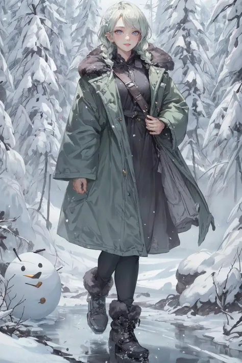 realistic, photorealistic, best quality, masterpiece, ultra high res, finely detailed, quality, realistic lighting, detailed skin, intricate details, raw photo, absurdres, highres, ultra detailed, BREAK, 1girl, solo, looking at viewer, 18 years old, hand of Guido Daniele, BREAK, portrait of a award winning photo of beautiful girl posing in a dark studio, (rim lighting:1.4), two tone lighting, sharp focus, octane, unreal, dimly lit, low key, cell shading, digital art, dark and gloomy full body 8k unity render, (vibrant, dramatic, 8k), detailed light, light particles, etailed background, reflection, refraction, (Rembrandt lighting), (dynamic lighting), ray tracing, volumetric lighting, (dramatic lighting), (explosive light and shadow), complex background, solo focus, (Dynamic Pose, Dynamic Angle), high contrast colours, vibrant colors, colorful, moody lighting, natural light, vivid, BREAK, outdoors, (girl in snow:1.4), (fluffy dog, green coat:1.3), (platinum blonde hair, twin braids:1.4), snow boots, full body, (snowfall, snow storm, snowman, snowing, frosty breath, snow falling, heavy snow, snowflakes, Frost, cold, snowfield, snowy mountains, snowy forest:1.4), BREAK, (detailed intricate iris, beautifu and aesthetic face, detailed face, clean facial features, an extremely delicate and beautiful, beautiful detailed eyes, stars in the eyes, Pink lips, Glowing Eyes, perfect face, detailed pupils, Makeup, full-face blush, parted lips, long eyelashes, smug expression, grin, smile, happy), (nice hands, sexy, slim, large breasts, skinny, narrow waist, human anatomy, skin pores), BREAK, film grain, Overdetailed art, official art, beautiful and aesthetic, delicate, Ultrarealistic, Detailed illustration, extremely detailed CG Unity 8k wallpaper, huge filesize, 8k uhd, BREAK, <lora:GoodHands-beta2:1>, <lora:epiNoiseoffset_v2-pynoise:2>, <lora:add_detail:0.4>, <lora:jdy20131201:0.8>