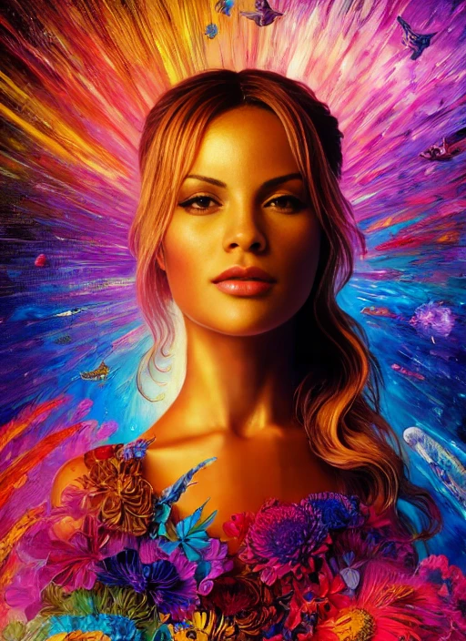 JoleneBlalock15, An extremely psychedelic experience, colorful, surreal, dramatic lighting, cosmonaut, LSD, face, detailed, intricate, elegant, highly detailed, digital painting, artstation, concept art, smooth, sharp focus, illustration, art by Sam Spratt, Dan Mumford, Artem Demura and Alphonse Mucha <lora:Jolene_Blalock_v1.1:1>