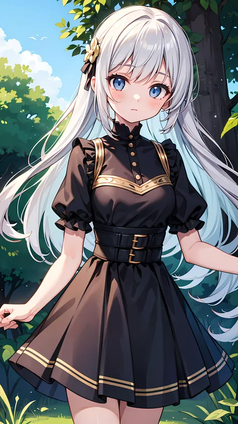 <lyco:GoodHands-beta2:1.0>, <lora:add_detail:0.3>, (masterpiece), best quality, detailed background, cinematic lighting, nature, BREAK 1girl, solo, cute, dress, looking at viewer