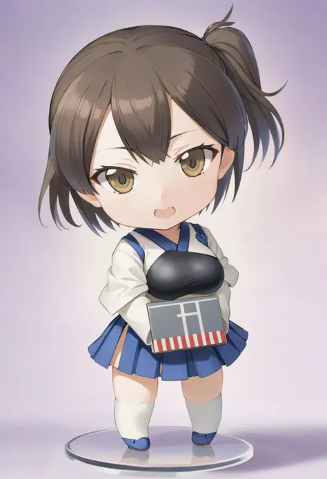 kaga \(kancolle\) , muneate <lora:kaga_xl:0.7> chibi, nendoroid <lora:nendoroid_xl_v7:1>