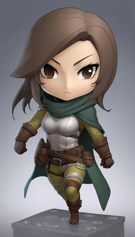 Cinematic scene, hero view, female rogue, action pose, detailed background, masterpiece, best quality, high quality, absurdres, chibi <lora:nendoroid_xl_v7:1>