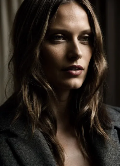analog style, modelshoot style, close up portrait of sks woman wearing a post-human civilization living in virtual worlds, bold, dark colours, <lora:epiNoiseoffset_v2:1>, <lora:locon_vinessashaw_v1_from_v1_64_32:1.25>