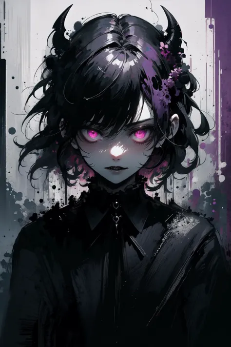 (extremely detailed CG unity 16k wallpaper:1.3),
(nonrepresentational art,vivid color, wide angle, visual kei,very rough strip:1.3),
style of decadent illustrations,meiji art,
pixelated chaos,lith printing,
ultra high res,
horror thehe,scary,
(dark hair,glowing purple eyes,devil,goth,Heavy metal music theme:1.5),
<lora:poodlepunk:0.5> rain <lora:ink-0.1-3-b28-bf16-D128-A1-1-ep64-768-DAdaptation-cosine:0.8> white background, scenery, ink, mountains, water, trees