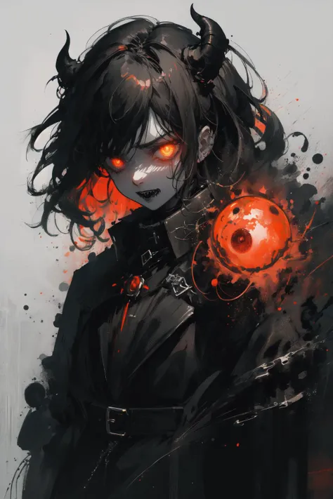 (extremely detailed CG unity 16k wallpaper:1.3),(trembling picture,break free,burn with passion,humanoid beast,,:1.3)
(nonrepresentational art,vivid color, wide angle, visual kei,very rough strip:1.3),
style of decadent illustrations,meiji art,
pixelated chaos,lith printing,
ultra high res,
horror thehe,scary,
(dark hair,glowing amber eyes,devil,goth,Heavy metal music theme,rage and roar,HELLSING:1.5),
<lora:poodlepunk:0.5> rain <lora:ink-0.1-3-b28-bf16-D128-A1-1-ep64-768-DAdaptation-cosine:0.8> onk_arima,white background, scenery, ink, mountains, water, trees