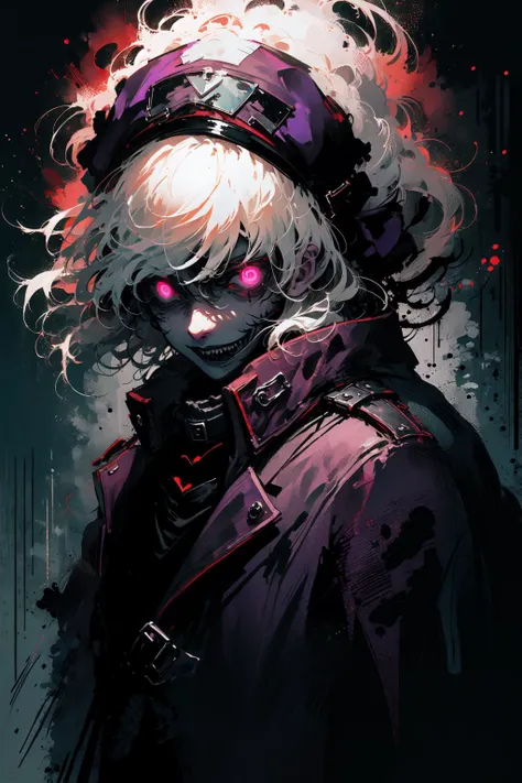 (extremely detailed CG unity 16k wallpaper:1.3),
(nonrepresentational art,vivid color, wide angle, visual kei,very rough strip:1.3),
style of decadent illustrations,meiji art,
pixelated chaos,lith printing,
ultra high res,
horror thehe,scary,
(dark hair,glowing purple eyes,devil,goth,Heavy metal music theme,rage and roar,HELLSING:1.5),
<lora:poodlepunk:0.5> rain <lora:ink-0.1-3-b28-bf16-D128-A1-1-ep64-768-DAdaptation-cosine:0.8> white background, scenery, ink, mountains, water, trees