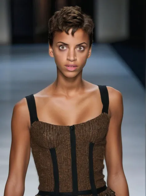 photo, realistic, irl, score_9, score_8_up, score_7_up, score_6_up, source_photo, rating_safe, noemieLenoir 1girl, 24 years old, full body portrait, dark skin, perfecteyes, brown eyes, dark hair, pixie hair, eye contact, astonished, blushed, aroused BREAK wearing wool dress BREAK underground cyber café, encrypted network access, hacker rendezvous, coded communication
<lora:noemieLenoir:0.8> <lora:Noemie_Lenoir_for_everClearPony:0>