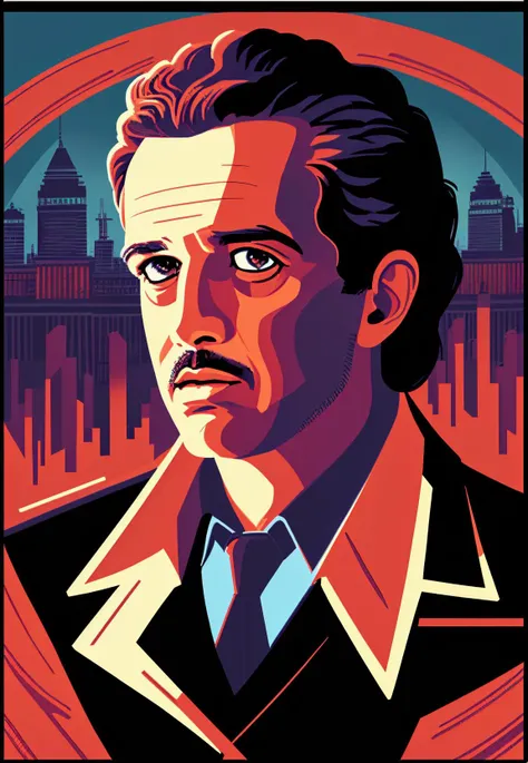 (8k, best quality, masterpiece:1.2), 1boy, the godfather, movie, solo, <lyco:2dposter_v1_loha-000015:0.75>,