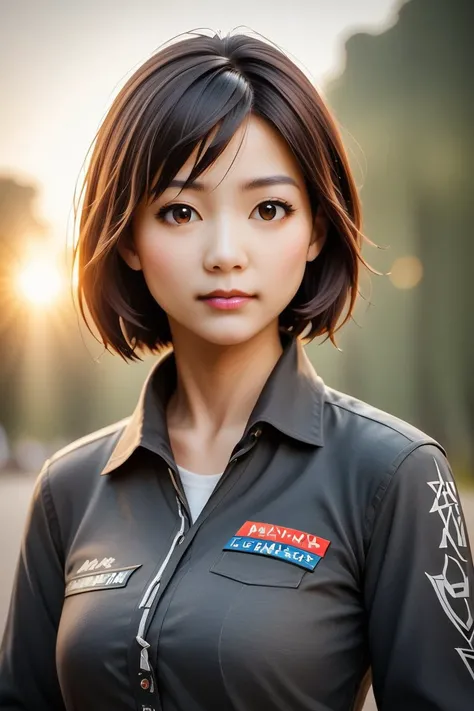 ⦅camouflage uniform⦆、Female Self-Defense Force members、(masterpiece、top-quality) 、short-hair、absolutely outstanding image, very extremely beautiful、masterpiece, top-quality,a picture, kawaii、(Colossal tits:1.2)、((20 year old woman:1.2))、Young adorable Japan face,8K,japanaese girl、realisitic