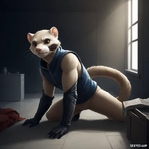 score_9, score_8_up, score_7_up, score_6_up, score_5_up, furry man ferret