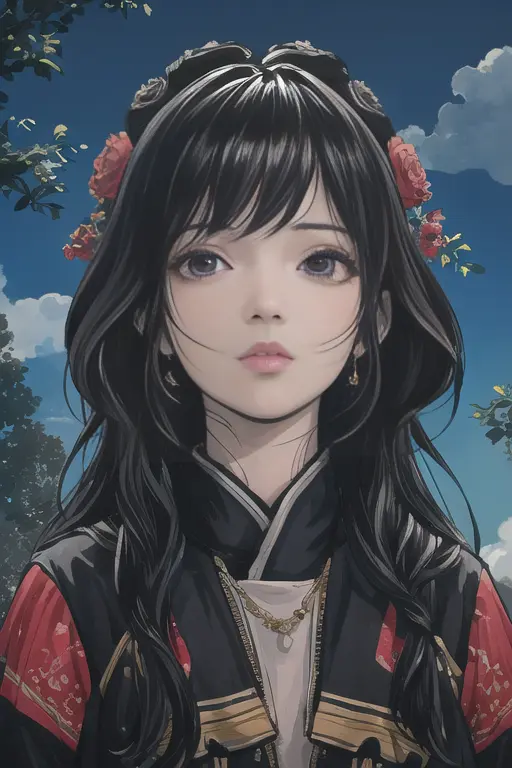 (best quality), ((masterpiece)), (highres), illustration, original, extremely detailed wallpaper, cinematic lighting,extremely detailed CG unity 8k wallpaper,cinematic highlight hair,studio photography,
1girl,shuicai, colorful ,beautiful detailed tree,High Contrast , beautiful detailed sky,