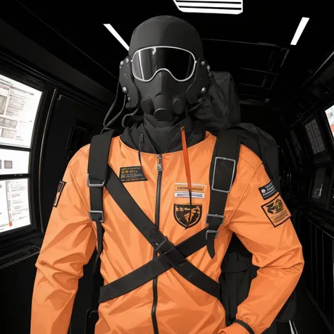 Simple illustration of a boy and girl wearing a white helmet and a life jacket Digital art