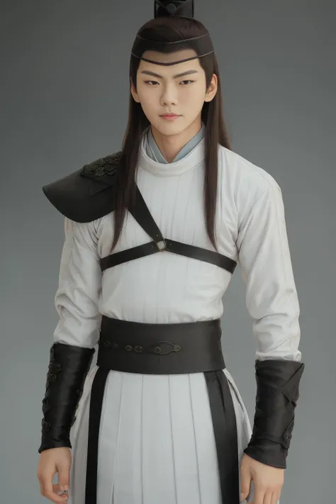 medium shot, ylx yulexuanblk, muscular asian male, long hair <lora:yulexuanblkv2:0.8>