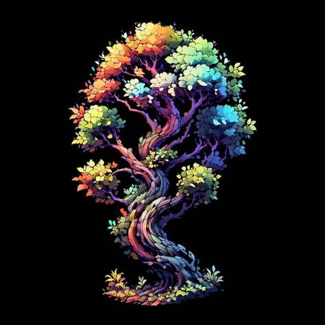(black background:1.3) (simple background:1.3), far shot ((best quality)), tree, 8k, tree Watermelon colored leaves, intricate foliage <lora:tree:0.6>
(masterpiece:1.2), (concept art:1.2), high detail, sharp details
(synthesis:1.3) (exploration:1.1) (Timeless abstractions:0.9)
st41nedg <lora:st41nedg5CIVIT:0.9>