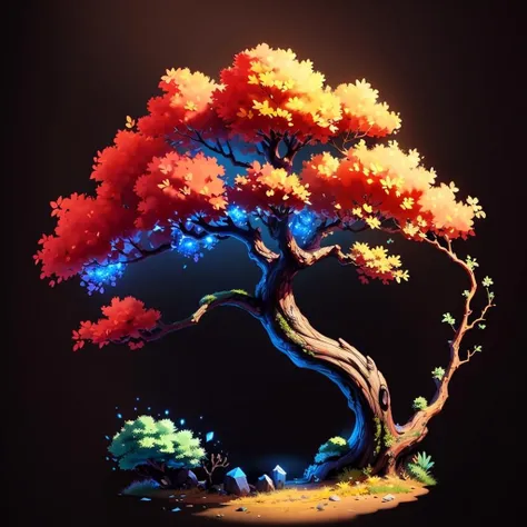 (black background:1.3) (simple background:1.3), far shot ((best quality)), tree, 8k, tree Red colored leaves, intricate foliage <lora:tree:0.6>
(masterpiece:1.2), (concept art:1.2), high detail, sharp details
(sparks:1.3) (Celestial inception:1.1) (elemental:0.9)
DonMl1ghtning <lora:DonMl1ghtning:0.7>