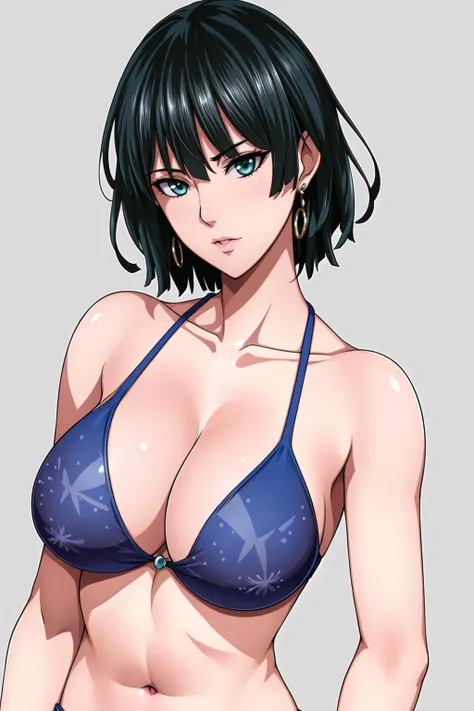 Simple White Background,sparkle,
barefoot,blue bikini,cleavage,collarbone, navel,
<lora:fubuki_onepunch-KK77-V1:0.7>,sunglasses,earrings,
Green eyes, black hair,bangs,short hair,
<lora:Oda_Non_Style-KK77-V2:0.3>,<lora:more_details:0.1>,
1 girl, 20yo,Young female,Beautiful Finger,Beautiful long legs,Beautiful body,
Beautiful Nose,Beautiful character design, perfect eyes, perfect face,expressive eyes,perfect balance,
looking at viewer,(Focus on her face),closed mouth, (innocent_big_eyes:1.0),(Light_Smile:0.3),
official art,extremely detailed CG unity 8k wallpaper, perfect lighting,Colorful, Bright_Front_face_Lighting,White skin,
(masterpiece:1.0),(best_quality:1.0), ultra high res,4K,ultra-detailed,
photography, 8K, HDR, highres, absurdres:1.2, Kodak portra 400, film grain, blurry background, bokeh:1.2, lens flare, (vibrant_color:1.2),professional photograph,
(Beautiful,large_Breasts:1.4), (beautiful_face:1.5),(narrow_waist),