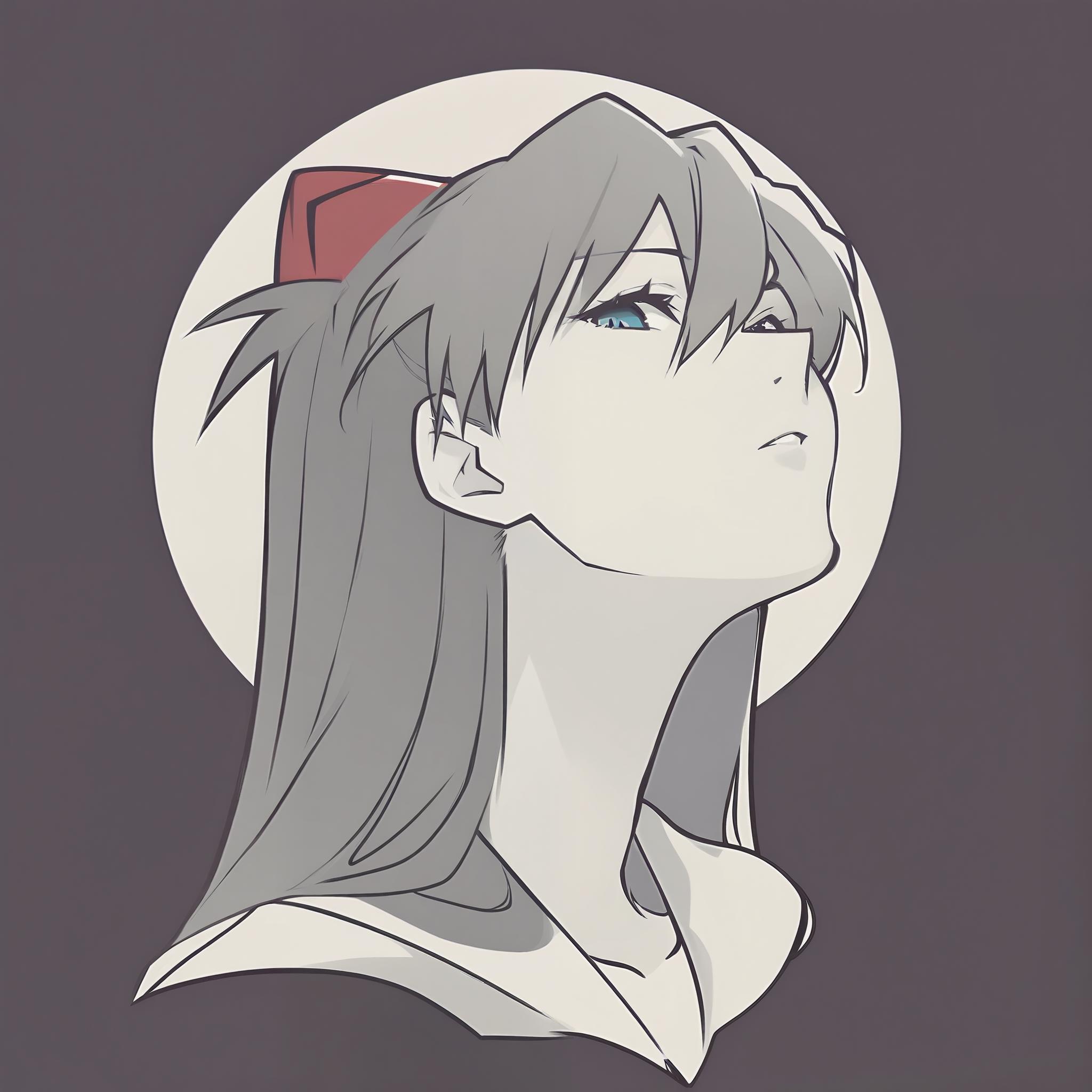 Anime girl with long hair and a red bow on her head - SeaArt AI