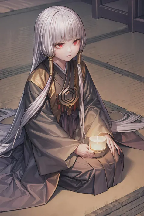 masterpiece, best quality, highly detailed, rikako uematsu, 1girl, long hair, facing viewer, worried, candlelight, indoors <lora:RikakoUematsu:0.9> <lora:add_detail:1>