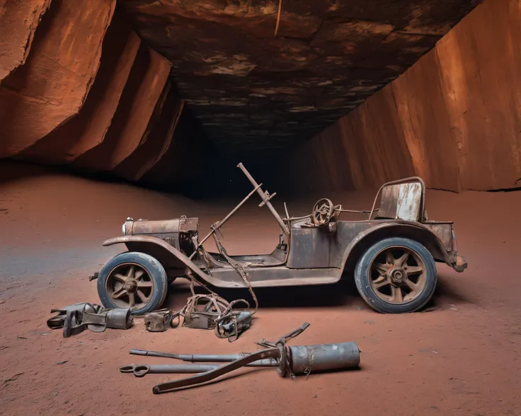 best quality, realistic, vray, hdr, in a post-apocalyptic abandoned mine, blocked tunnel entrance, rusted tools., Uluru, Australia, <lora:PostApocalypticXL_v1:0.6> SZ_4poXL enviroment
