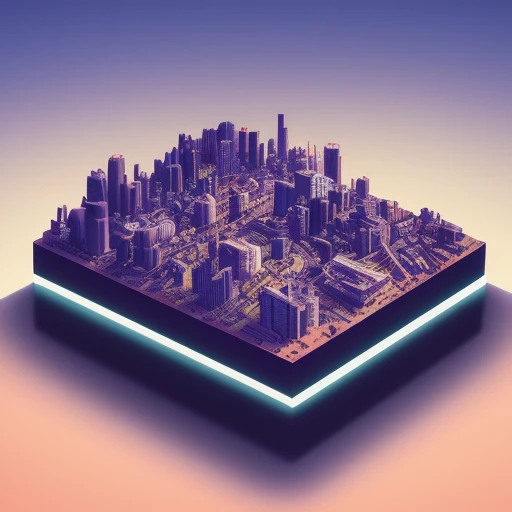 duskametric15 microworlds post apocalyptic isometric cutaway scenery landscape of a city on a venus, vaporwave elements, postmodern concept art, artstation, 8k, octane render, vibrant colors, trending on deviantart duskametric15 microworlds