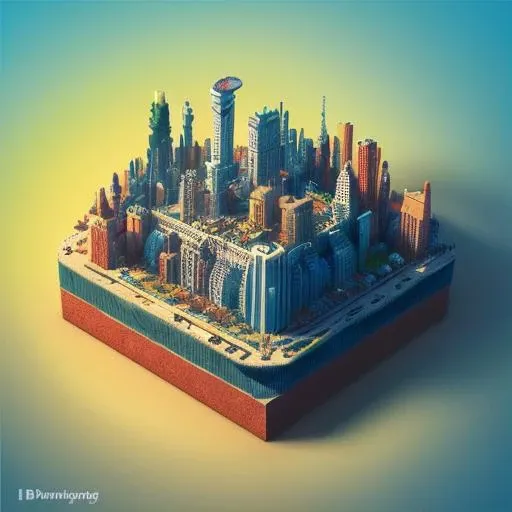 duskametric15 microworlds post apocalyptic isometric cutaway scenery landscape of a city on a venus, vaporwave elements, postmodern concept art, artstation, 8k, octane render, vibrant colors, trending on deviantart duskametric15 microworlds