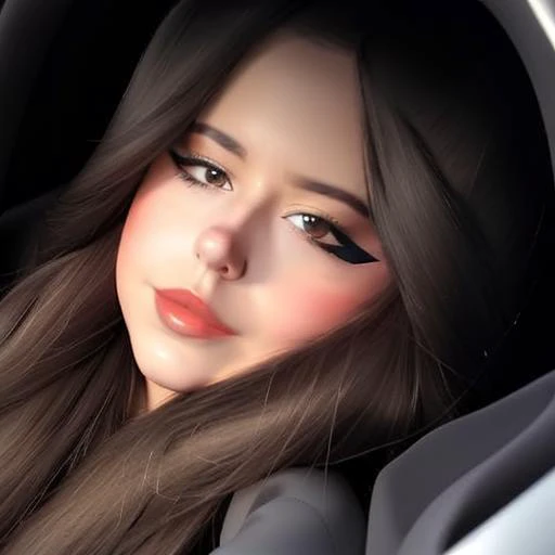 a high quality closeup photo of a woman's face, eyeliner5, anatomical correct