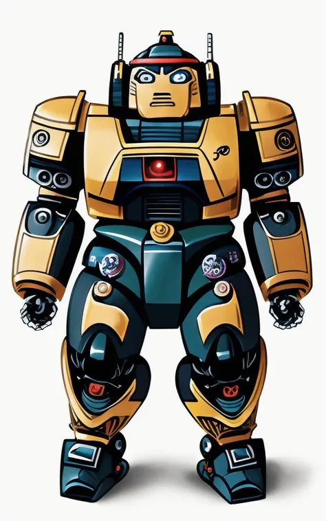 Robot, Sumo, robotech style, perfect face, holding map, between brownstones, anime style, detailed eyes and irises <lora:sumoE_v10:.4> fullbody
