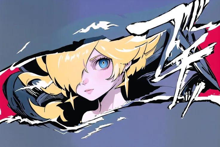 High Quality, Masterpiece, incrsperscutin, <lora:PersonaCutInV2:1>, simple background, IncrsRosalinaRng, <lora:Char_MarioSeries_Rosalina:0.85>, hair over one eye,