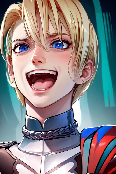 Highly detailed, High Quality, Masterpiece, beautiful, DimitriPre, <lora:Dimitri:1>, solo, 1boy, laughing, menacing, laughing menacingly, unconscious, blonde hair