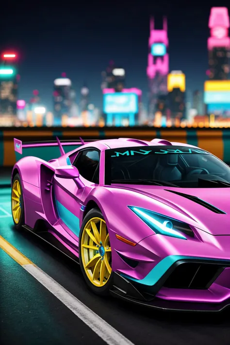 CS-CYBR prismatic anodized paint job exotic sportscar, cyberpunk city background, night, foggy
(photorealistic) (bokeh) (best quality) (detailed skin:1.3) (intricate details) (cinematic lighting) (sharp focus)