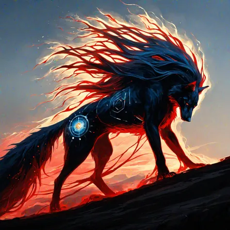 score_9, score_8_up, score_7_up, score_6_up, source_anime BREAK, Bosstyle, Silhouette of a Woman fighting a giant DARK mononoke Monster Boss resembling a ethereal fox with seven tails: Capture the essence of nostalgia and color in this vintage photograph. Dominating the scene is a meticulously detailed, translucent dark-red Blood filled firefox, adorned with vibrant patterns, blending seamlessly with its surroundings. Its long tail, composed of intricately woven ribbons in a spectrum of colors, trails behind, adding to the spectacle of the moment. Amidst the quietude of the night, its presence exudes a sense of ancestral strength and resilience. Behind it, the low-toned hues of the Milky Way cast a mesmerizing backdrop, a cosmic tapestry weaving tales of both past and future. In this moment, the convergence of tradition and technology, of ancient wisdom and industrial progress, hangs palpably in the air.he emits immense power. surrounded by an intense aura., atmospheric haze, Film grain, cinematic film still, shallow depth of field, highly detailed, high budget, cinemascope, moody, epic, OverallDetail, 2000s vintage RAW photo, photorealistic, candid camera, color graded cinematic, eye catchlights, atmospheric lighting, imperfections, natural, shallow dof<lora:add-detail-xl:1>