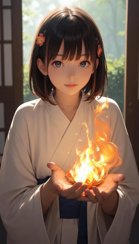 score_9,score_8_up,score_7_up,no humans,Kurage-no-hinotama,The casterâs hands glow with an inner fire.,