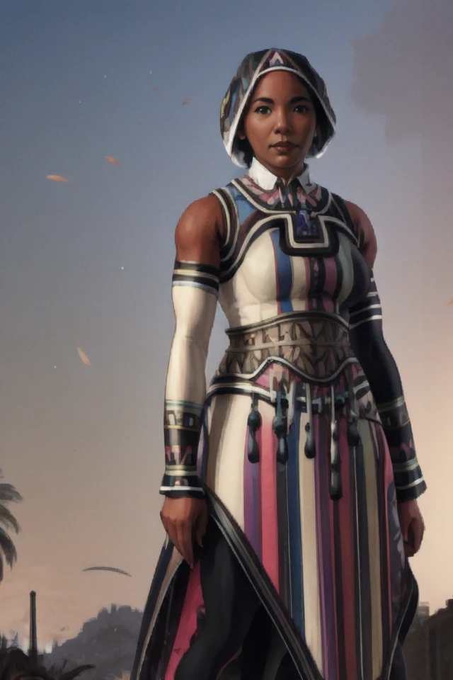 <lora:Lucia:1.2>, Lucia is a woman with dark skin, wide angle, wide shot, full body, (Silhouette Art, high contrast, well defined, Silhouette Art:1.3), sci-fi scene, futuristic cityscape, skyscrapers, neon lights, LED Strip Lights (kkw-NativeAmerican:0.25)