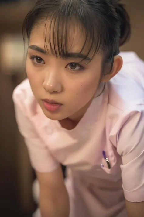 masterpiece,beautiful,extremely detailed,(ultra high res),(8k UHD best quality), (realistic, photo-realistic:1.37), depth_of,field, blurry_background, photo_inset,Dramatic lighting,reference_inset,photo_background,black eyes,photorealistic,1girl,shiny skin,detailed skin,(((hospital))),(((full body))),miyu<lora:miyu miyauchi:1>