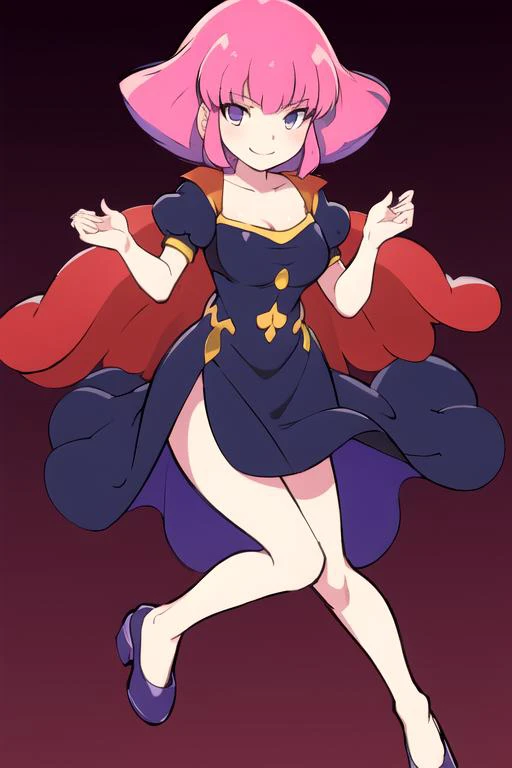 best quality,high resolution,extremely detailed CG, detailed face,<lora:puyopuyov2:1> puyopuyo,smile,full body, <lora:haman_karn_lora:0.5> haman karn