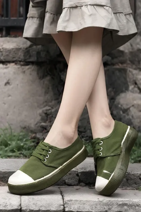 green shoes, <lora:jiefangxie:0.8>