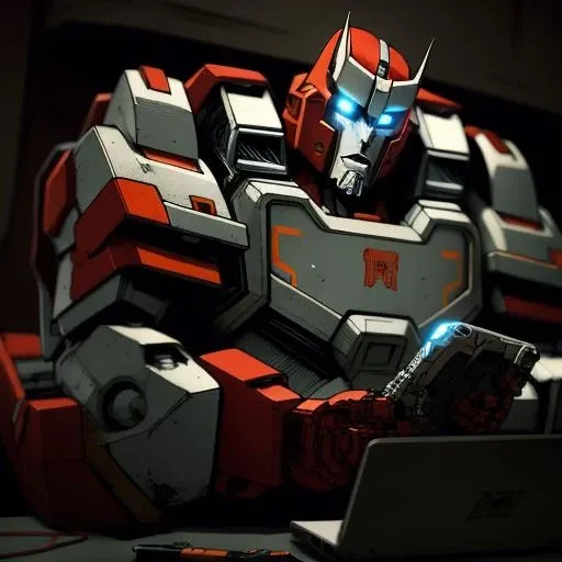 masterpiece of ratchet, mecha, metallic skin<lora:idw_Ratchet>