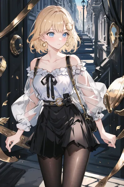 best quality, intricate details,


1girl, <lora:ameliaWatsonHo****ve_v2AllOutfits:0.8> amelia watson, monocle hair ornament,  amelia_casual, frilled shirt, collarbone, black skirt, pantyhose, 



 <lora:girlAndShadow_v10:0.8>