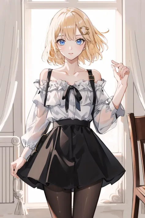 best quality, intricate details,


1girl, <lora:ameliaWatsonHo****ve_v2AllOutfits:0.8> amelia watson, monocle hair ornament,  amelia_casual, frilled shirt, collarbone, black skirt, pantyhose, 



 <lora:auDeleteAuStyleLora_offset:0.8> au \(d elete\),