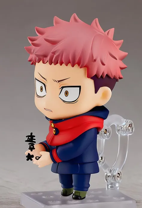 <lora:nendoroid_xl_v2:1>1boy, itadori yuuji, jujutsu kaisen, nendoroid, full body, chibi