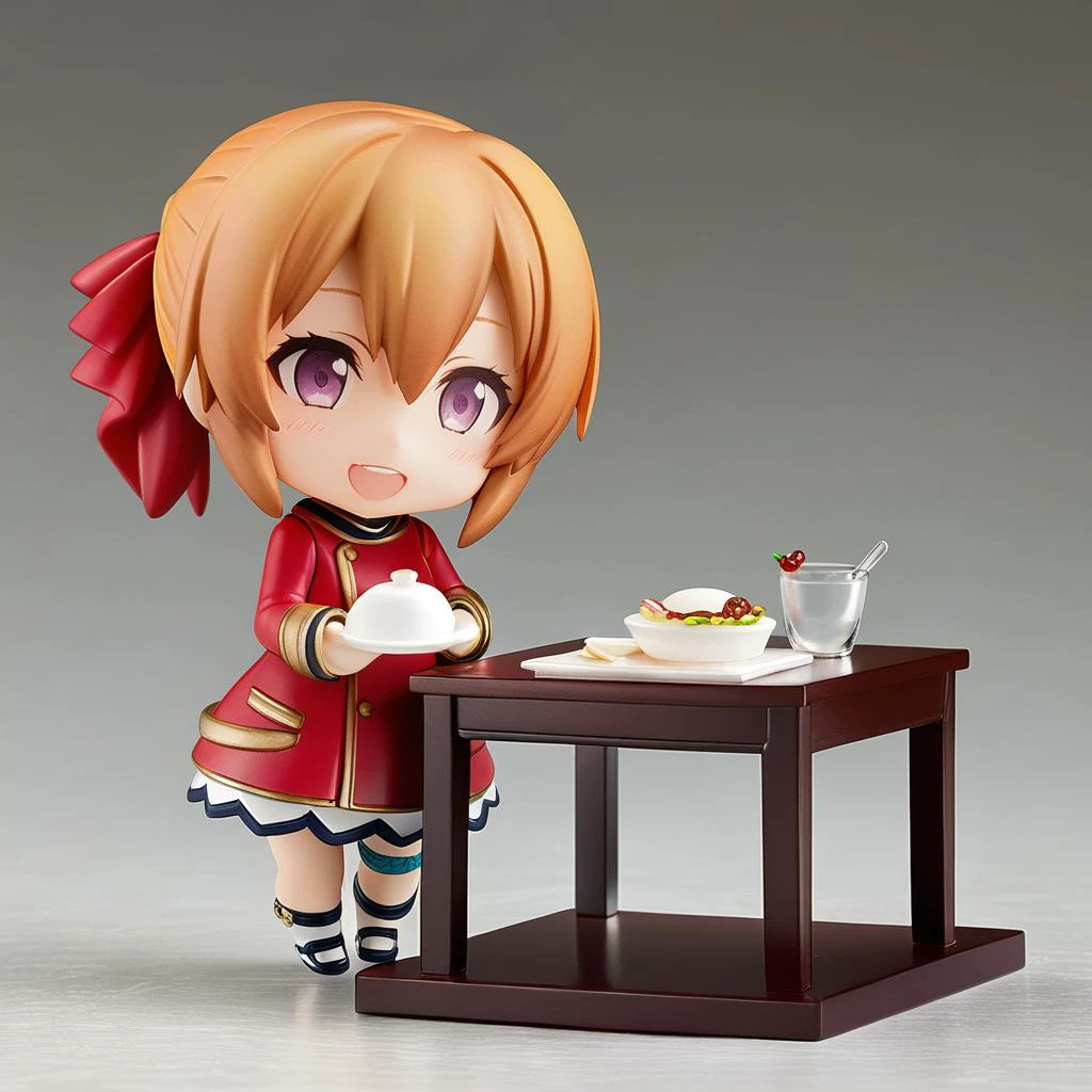 nendoroid,girl,girl focus,silica,happy,chibi,table model,food model,ultra-detailed,masterpiece,best quality, <lora:XDetail_light:0.7>  <lora:nendoroid_xl_v2:0.8>   <lora:dssilica_a3b:0.8>