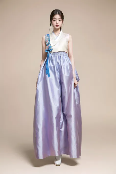 (masterpiece, best quality, high intricate details, realistic skin details, photo realistic),a girl,beautiful,cute,in a white background,stage,(wide hip),(perfect anatomy),(small head),(full body_shot:1.3),looking_at_viewer,Korean script,model pose,(tall:1.3),(skinny:1.3),thin,tight,(long thighs:1.3),small breasts,nipples,(thigh gap:1.3),pussy,spread_vaginal,foot,(thong_bikini:1.3),(pink_hanbok:1.3),pink,(side_slit:1.3),open_skirt,
<lora:wonyoung-v2-01:0.9>,wonyoung,(small breast:1.3),(black straight hair),(black_hair:1.3),<lora:add_detail:1>,<lora:femaleNobleClassHanbok_v10:0.8>,