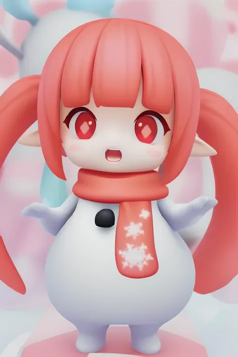 best quality, ultra high res,prefect anatomy,
(a girl has a head and the body of a snowman),standing, chibi,(scarf:1.2), sfw,red,
open mouth,half eyes,
<lora:gai:1>
<lora:blindbox_V1Mix:1>