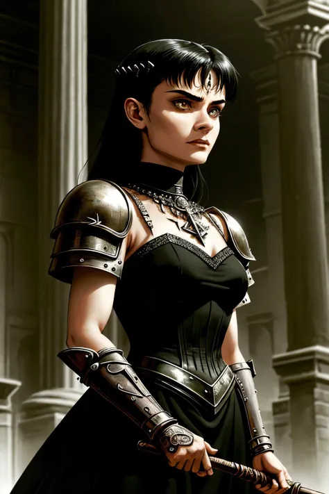 (gothic rendition of, dark, macabre, highly detailed, brooding:1.2) <lora:AudreyHepburn_v1-000030:.9> AudreyHepburn portrait, solo, upper body, looking up, detailed background, detailed face, (<lora:GlyphTech:0.5>, symbols, scifi, hologram, glyphtech theme:1.1), gladiator, myrmidon, triumphant, taunting expression, broken chains, Antique white gladiator armor, shoulder armor, arena in background, (crowd cheering in background:0.7), dust, intense gladiatorial atmosphere,