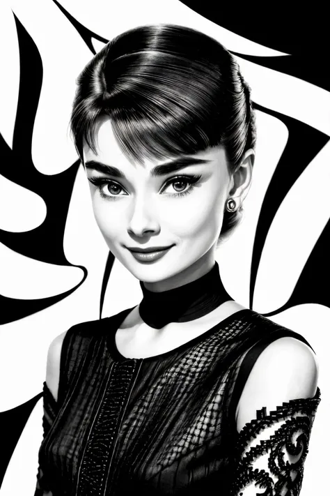 (isometric style, vibrant, beautiful, crisp, detailed, ultra detailed, intricate:1.2) <lora:AudreyHepburn_v1-000030:.9> AudreyHepburn, focus on eyes, close up on face, grinning, hair styled center-parted hair