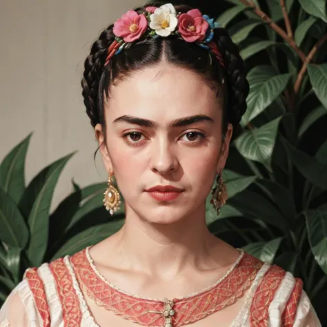 <lora:Frida_Kahlo_by_DevDope-000009:0.3> a closeup of Frida Kahlo