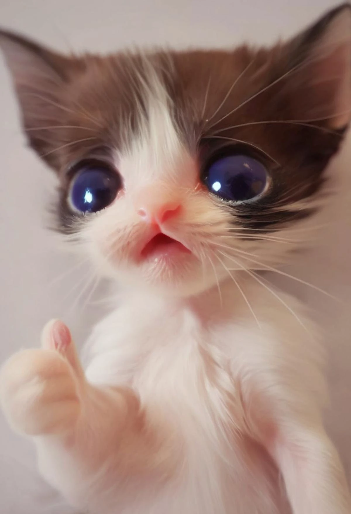 score_9, score_8_up, score_7_up, score_6_up, score_5_up, score_4_up, houdinangel, cat, animal focus, thumbs up